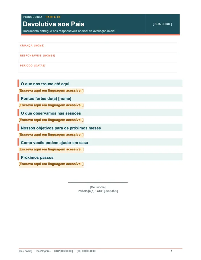 Devolutiva aos pais (Word)